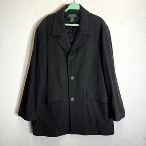 J. Crew Oreman Men's Dark Gray Peacoat Cashmere Wool Blend Size L